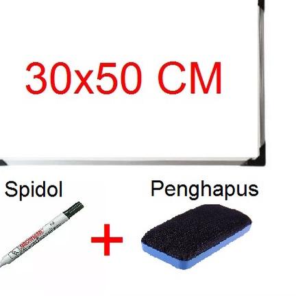

Terbaru - White Board Papan Tulis Gantung Ukuran 30 cm x 50 cm ree Spidol dan Penghapus