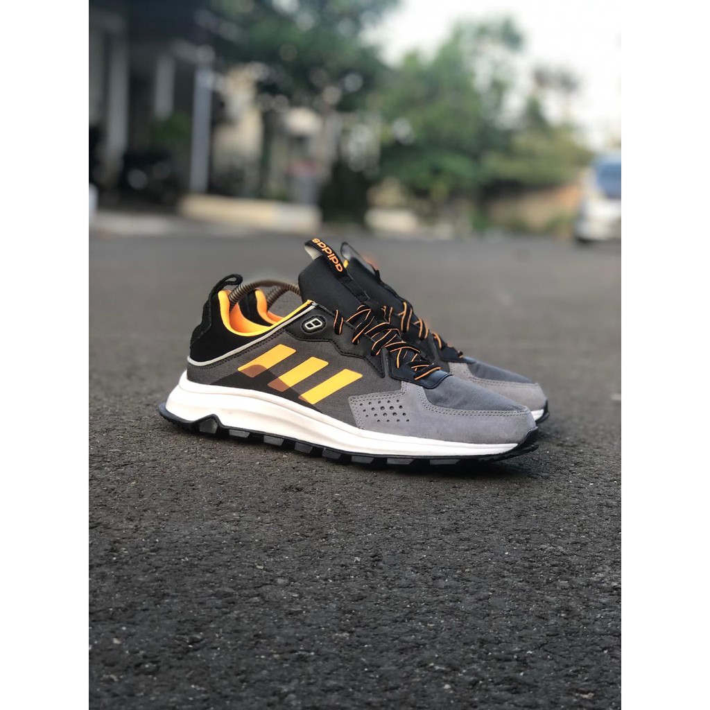 Sepatu Running Adidas Kanadia Xtrail Outdoor Grey Orange