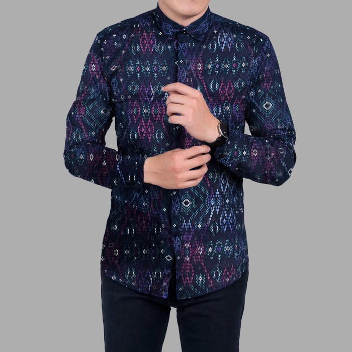 DGM Fashion New Arrival Distro Batik Pria Bordir Sogan Batikaf Notoarto Batik Ipnu-Ippnu Hem Pria-5509