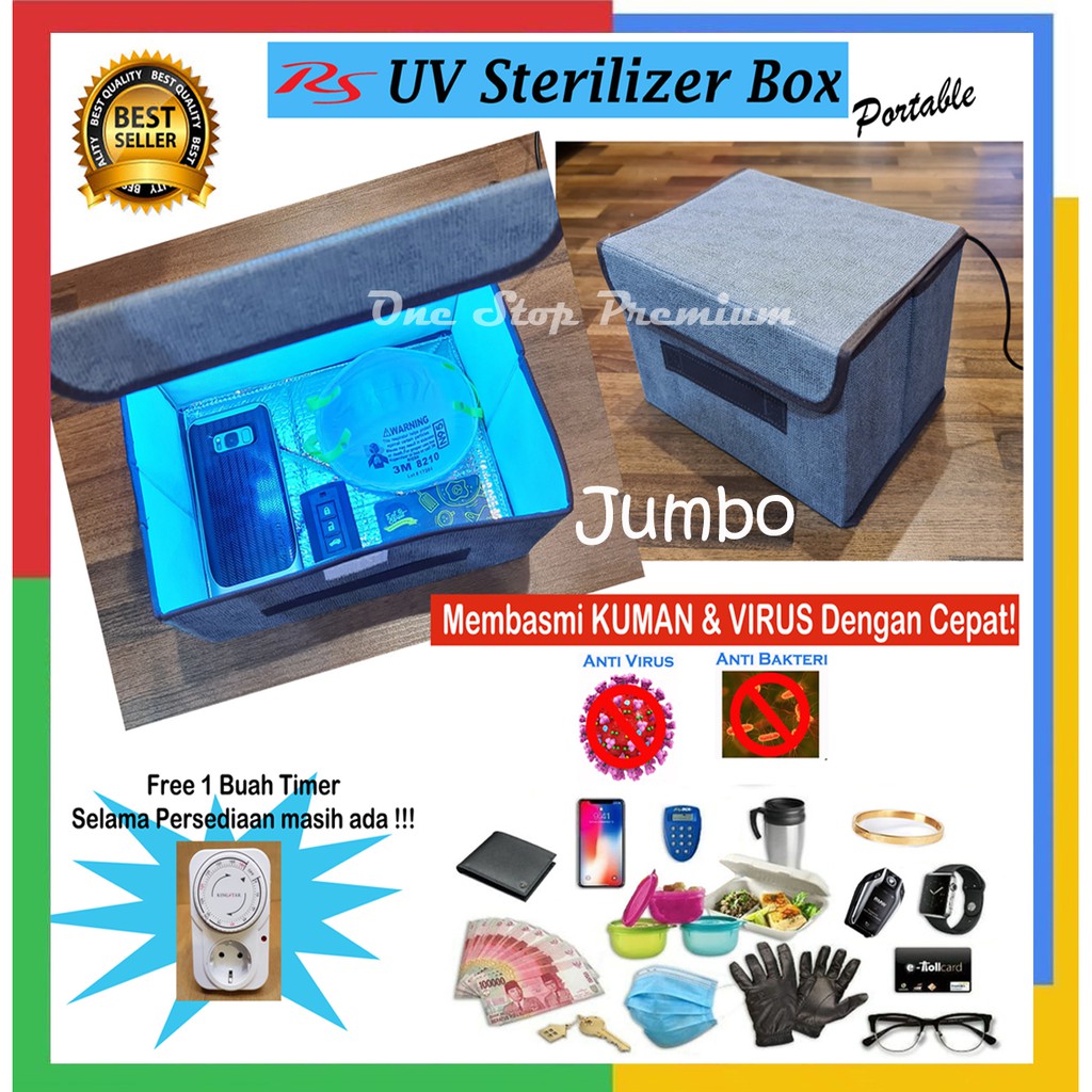 UVC BOX STERILIZER / UV BOX STERIL / ALAT STERIL PORTABLE / UV BOX PORTABLE KOTAK STERILISASI JUMBO