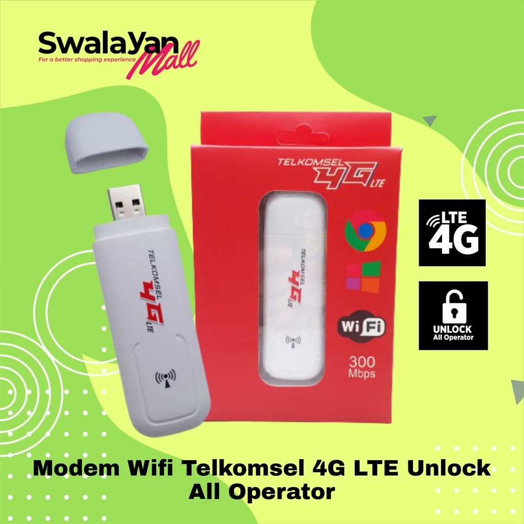 Modem Wifi USB Wingle 4G LTE 300Mbps Unlock All Operator