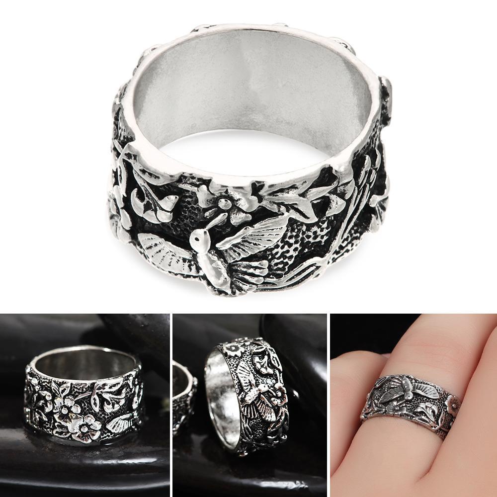 Preva Pretty Flower Ring Girl Hadir Perhiasan Tunangan Pesta Cincin Hummingbird Minimalis