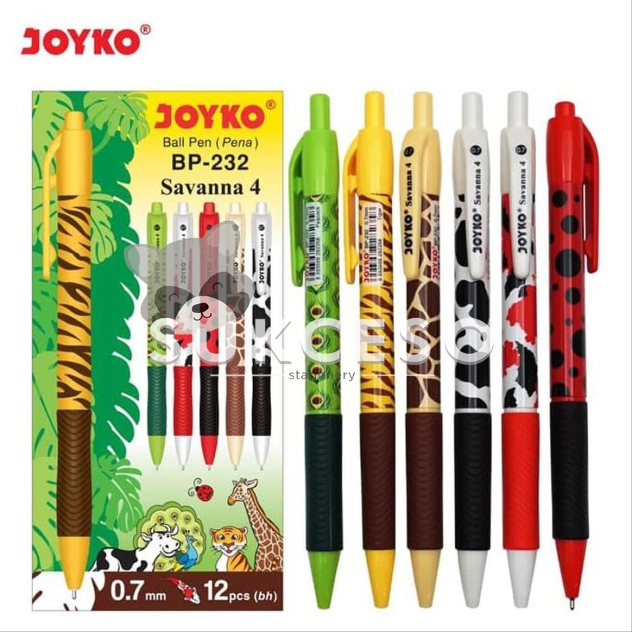

Joyko Pulpen Savana 4 BP 232 Pena Ballpoint Motif Lucu