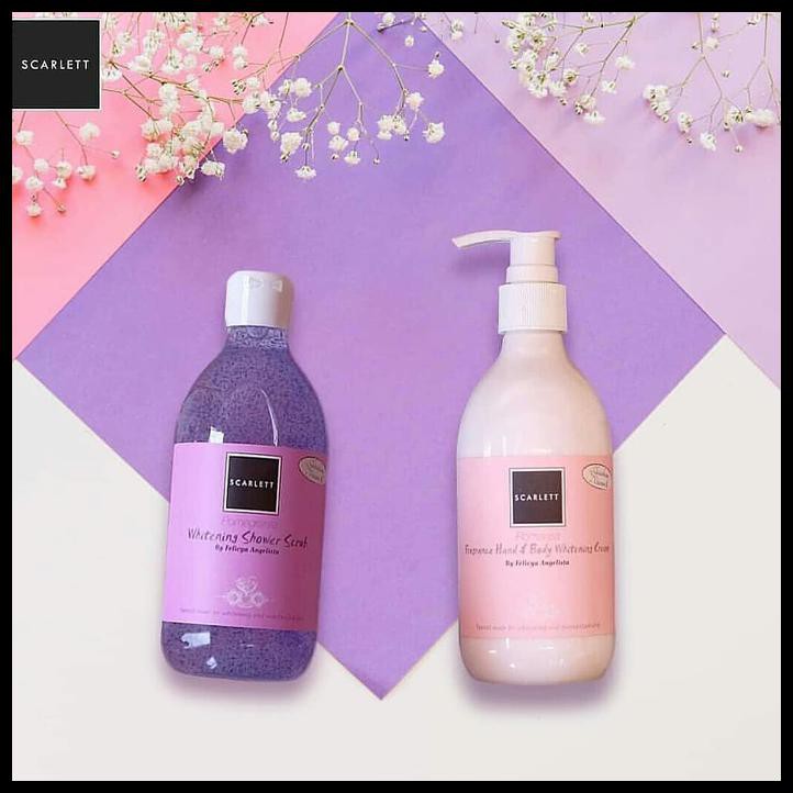 PAKET SCARLETT BODY SCRUB & BODY LOTION SCARLETT WHITENING TERBATAS