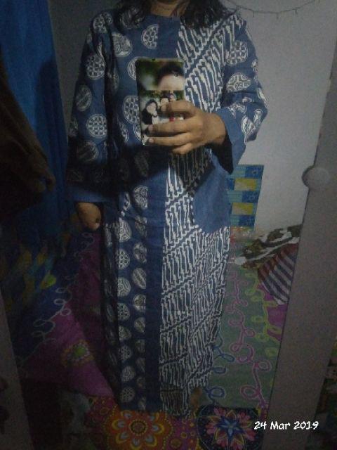 Gamis Batik Cap Indigo