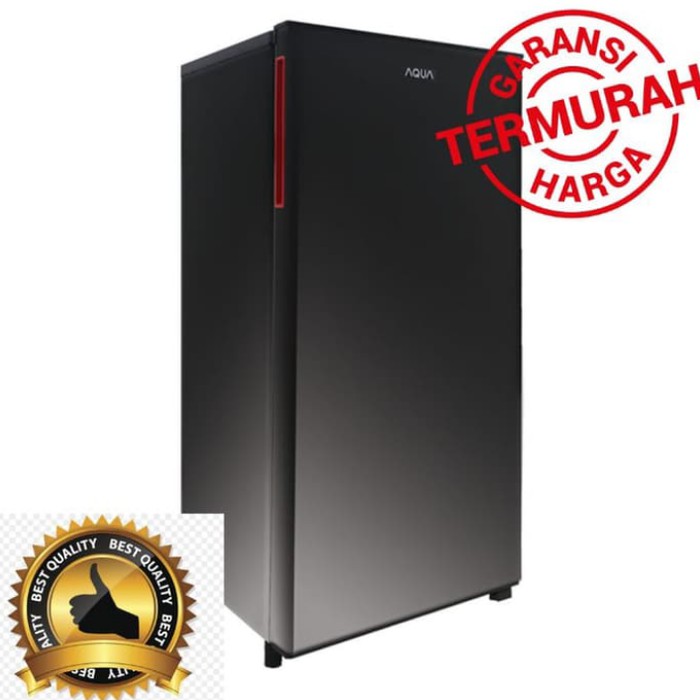 KULKAS AQUA JAPAN 1 PINTU AQR-D181 BIG FREEZER & MULTI HANDLE (NEW) - Dark Silver