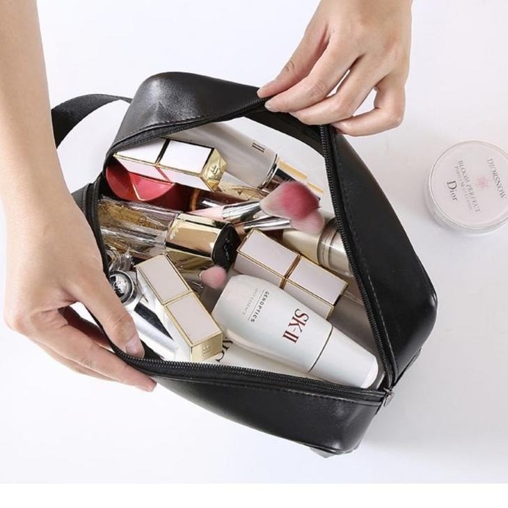 Serbagrosirmurah AG Tas Kosmetik Tebal Transparan Anti Air Travel Kit Toiletries Bag Waterproof Tas Make up Transparan Washbag / Tas kosmetik Anti air / Tas Tempat Sabun Mandi Travel