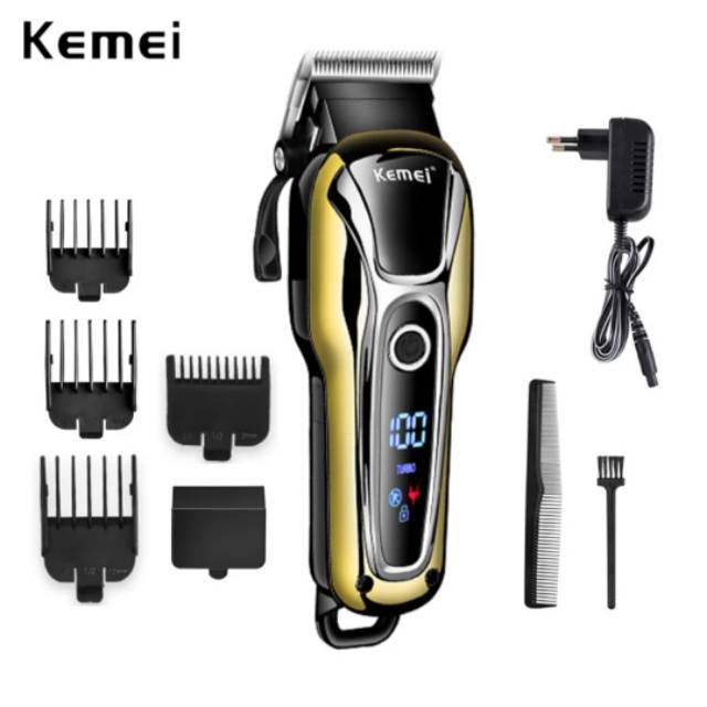 KEMEI KM-1990 Hair Clipper Rechargeable Alat Mesin Cukur Rambut Kemei Original