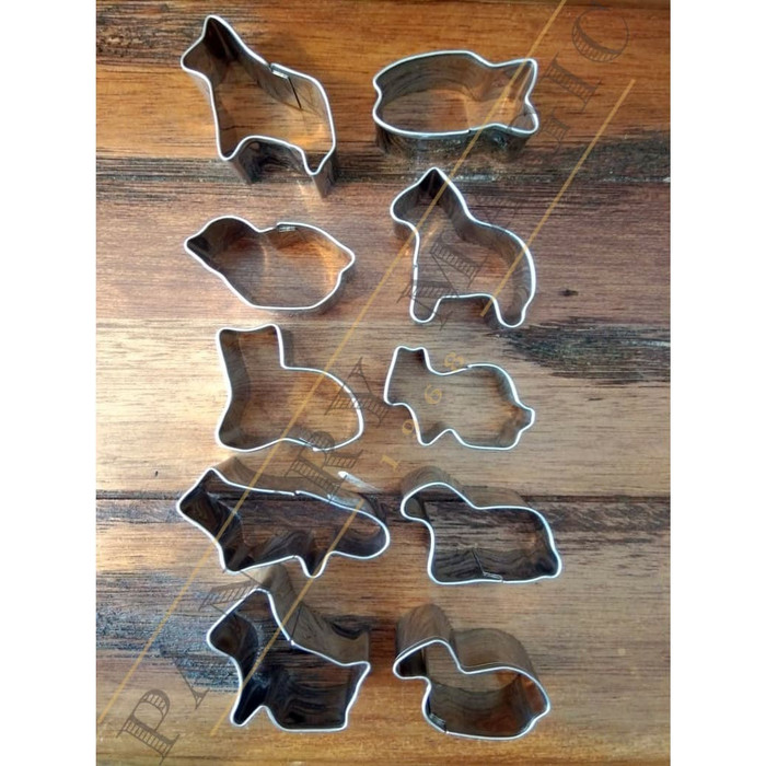 

10pcs s/s cutter mini animal shapes / 10set stainless cutter binatang