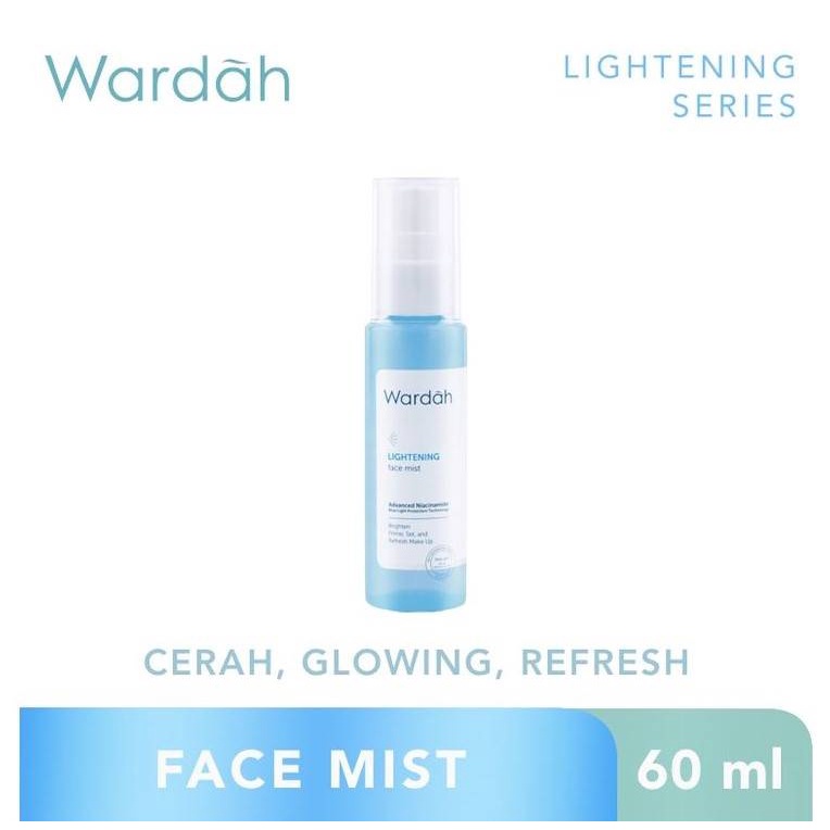(Primer & Setting Make Up) Wardah Lightening FACE MIST SPRAY 60 ml - Menyegarkan Wajah dan Membuat m