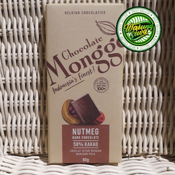 

monggo nutmeg dark chocolate 58% 80 gram
