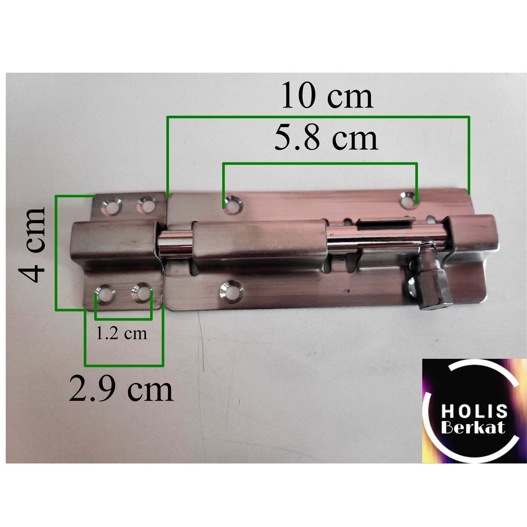 Grendel Selot Slot Pintu / Barrel Bolt SOLIGEN 4&quot;