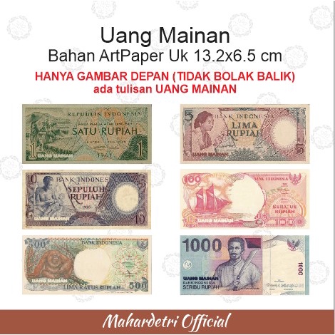 Jual Replika Uang Mainan Kertas Rupiah Kuno Perak Shopee Indonesia