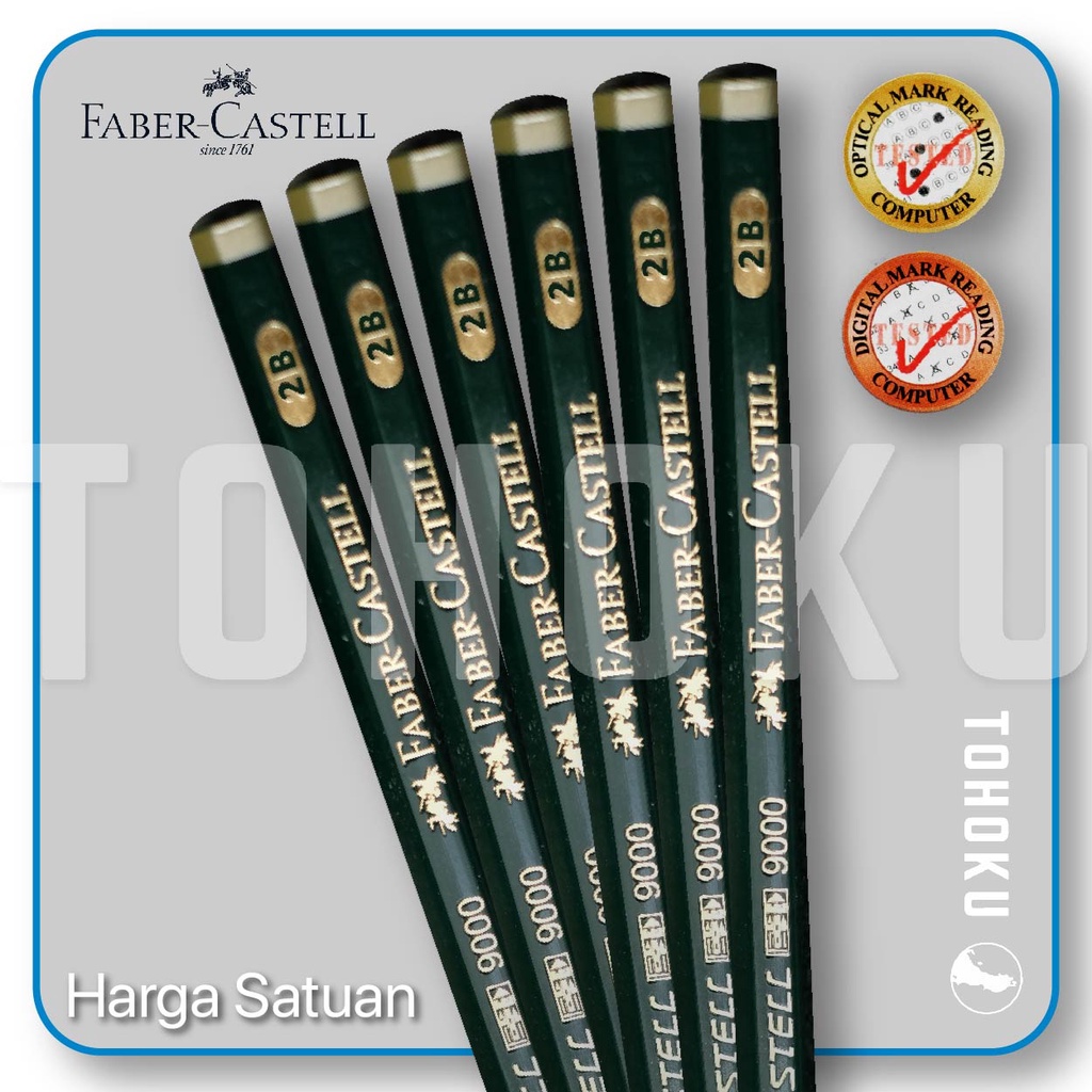 

Pensil Kayu 2B Faber Castell - F9000 Pensil Ujian