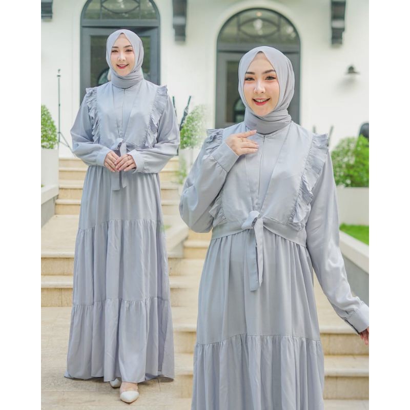 Baju Gamis Wanita Terbaru Azzura Maxi Dress Fashion Muslim