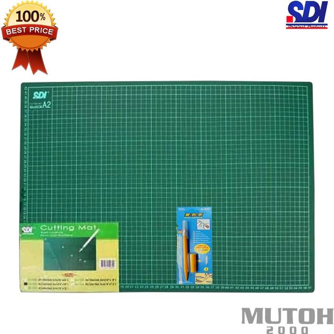 

ALAT MELUKIS CUTTING MAT SDI A2 + CUTTER PEN HIGH QUALITY 12 REFILL (LIKE OLFA) ALAT MENGGAMBAR