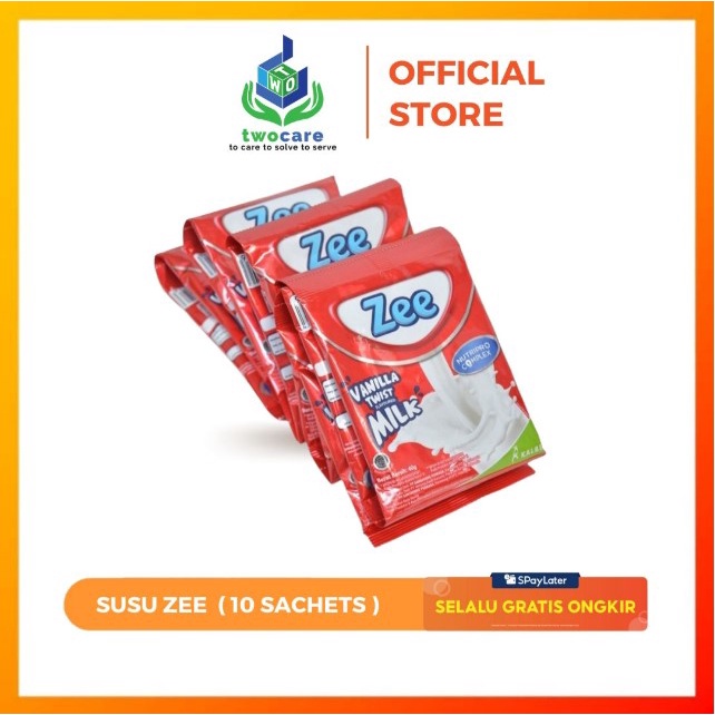 ZEE Swizz Zee Sachet Vanilla &amp; Coklat 40 gr Isi 10 Sachet - Susu Anak