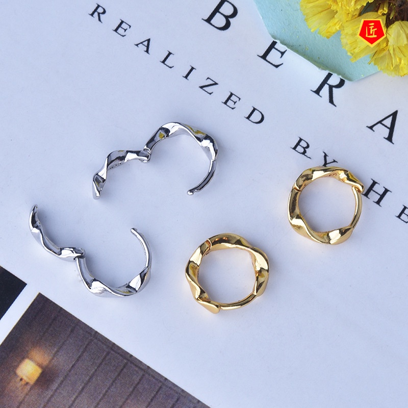 [Ready Stock]Simple Personality Mobius Strip S925 Silver Earrings