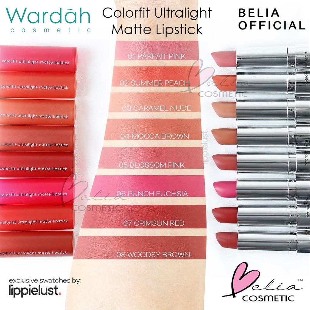 ❤ BELIA ❤ WARDAH Colorfit Ultralight Matte Lipstick 3.6g | lipstik mate wardah