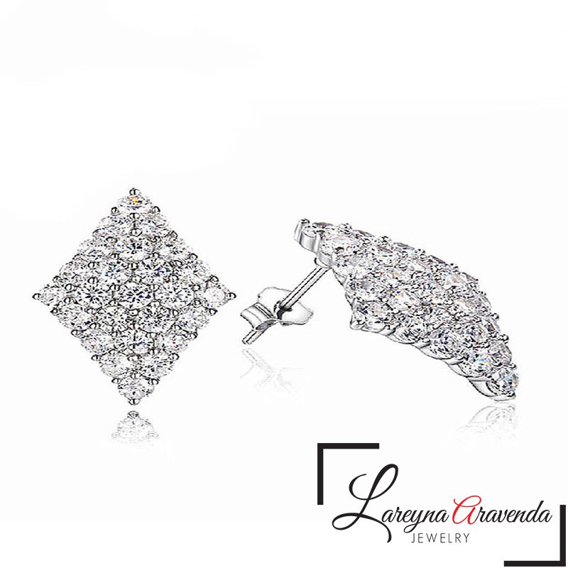 Anting Fashion Wanita Silver S925 Model Diamond Crystal AAA AT044