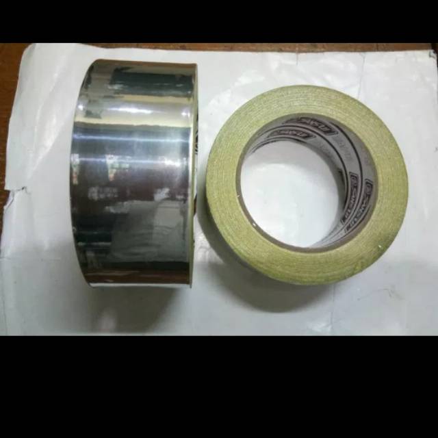 Isolasi/Lakban/Tape Alumunium warna Silver merk Polos