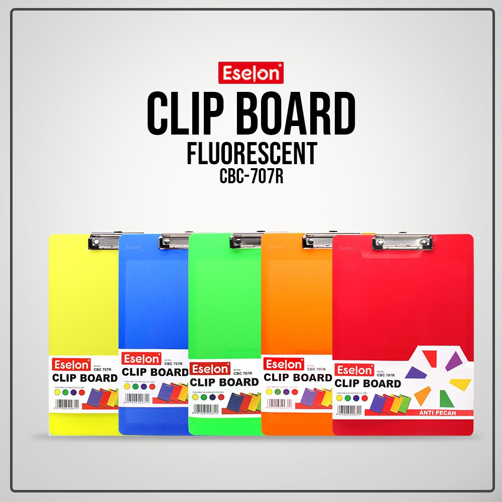 

PAPAN ALAS UJIAN / Clipboard / Clipboard Fluorescent ANTI PECAH / Clipboard Fluorescent CBC707R