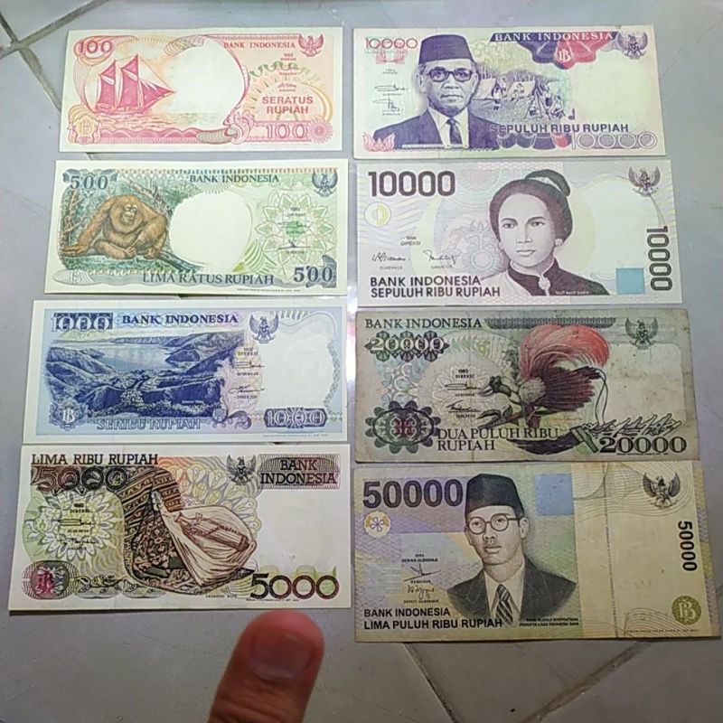 set uang indonesia tahun 90 an
