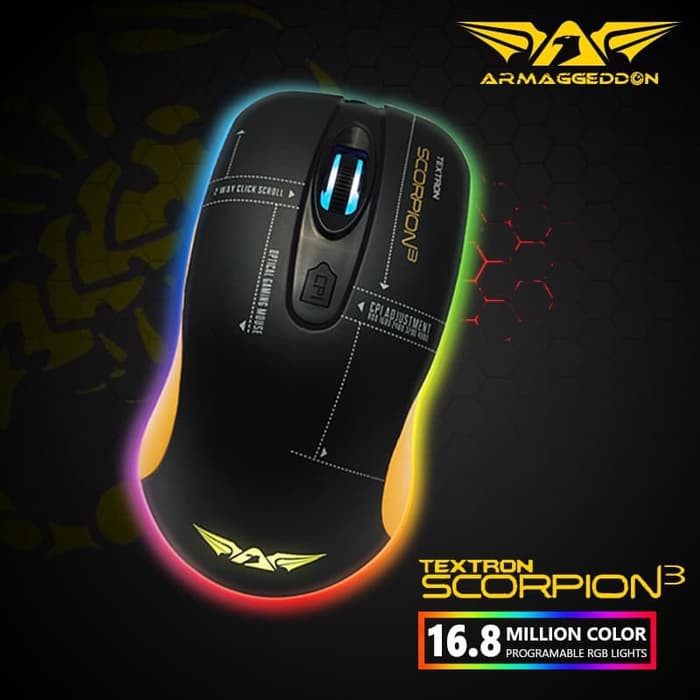 Mouse Gaming Armaggeddon Scorpion 3 Textron Ultimate RGB