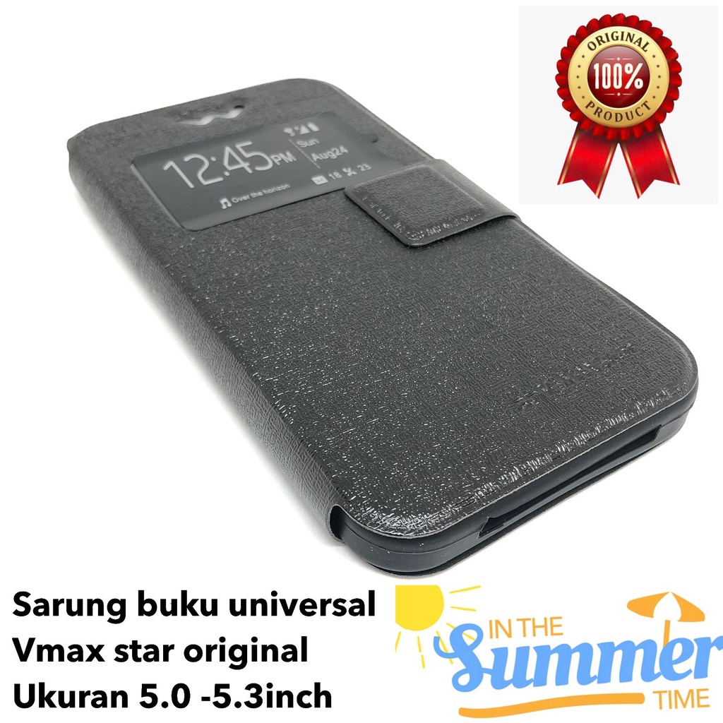 ume Flip case universal ukuran 5.0&quot; sampai 5.3&quot; flipcase book cover sarung buku buka tutup flipshell