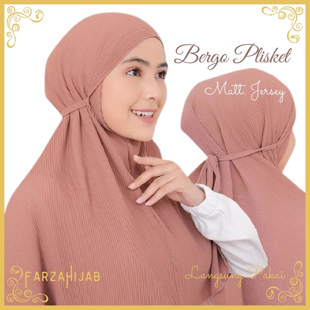 HIJAB BERGO PLISKET / BERGO PLISKET JERSEY / BERGO MARYAM / KHIMAR PLISKET / PLISKET JERSEY / PLISKE