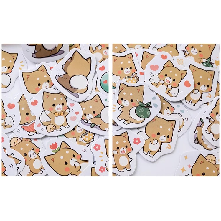 

45 Pcs Sticker Anak Anjing Lucu Stiker Aesthetic untuk Jurnal, Scrapbook, Diary, Gift
