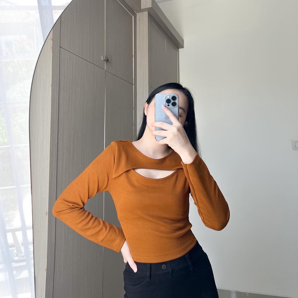 Tank Top Crop Tangtop Tengtop Wanita Korea Import Yuna