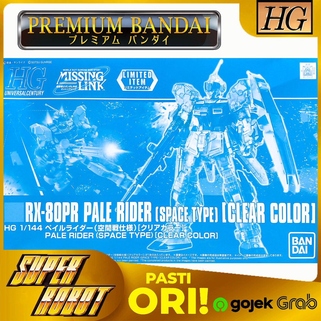BANDAI HG RX-80PR Pale Rider Space Type Clear Color Limited - HGUC