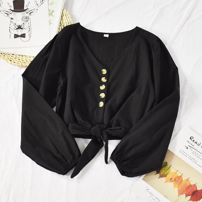 D03 HANURA BLOUSE Bahan moscrepe ld100cm pjg 50cm (good quality)