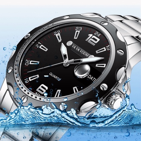 Jam Tangan Pria VAVA VOOM Luxury Sport Quartz Business Waterproof Casual Watch