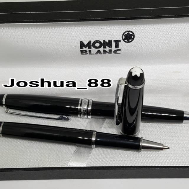

Pulpen Mont Blanc BP/RB Couple Misterstruk Black Silver/ Hitam Klip Silver Gratis/Bisa Ukir Nama sendiri