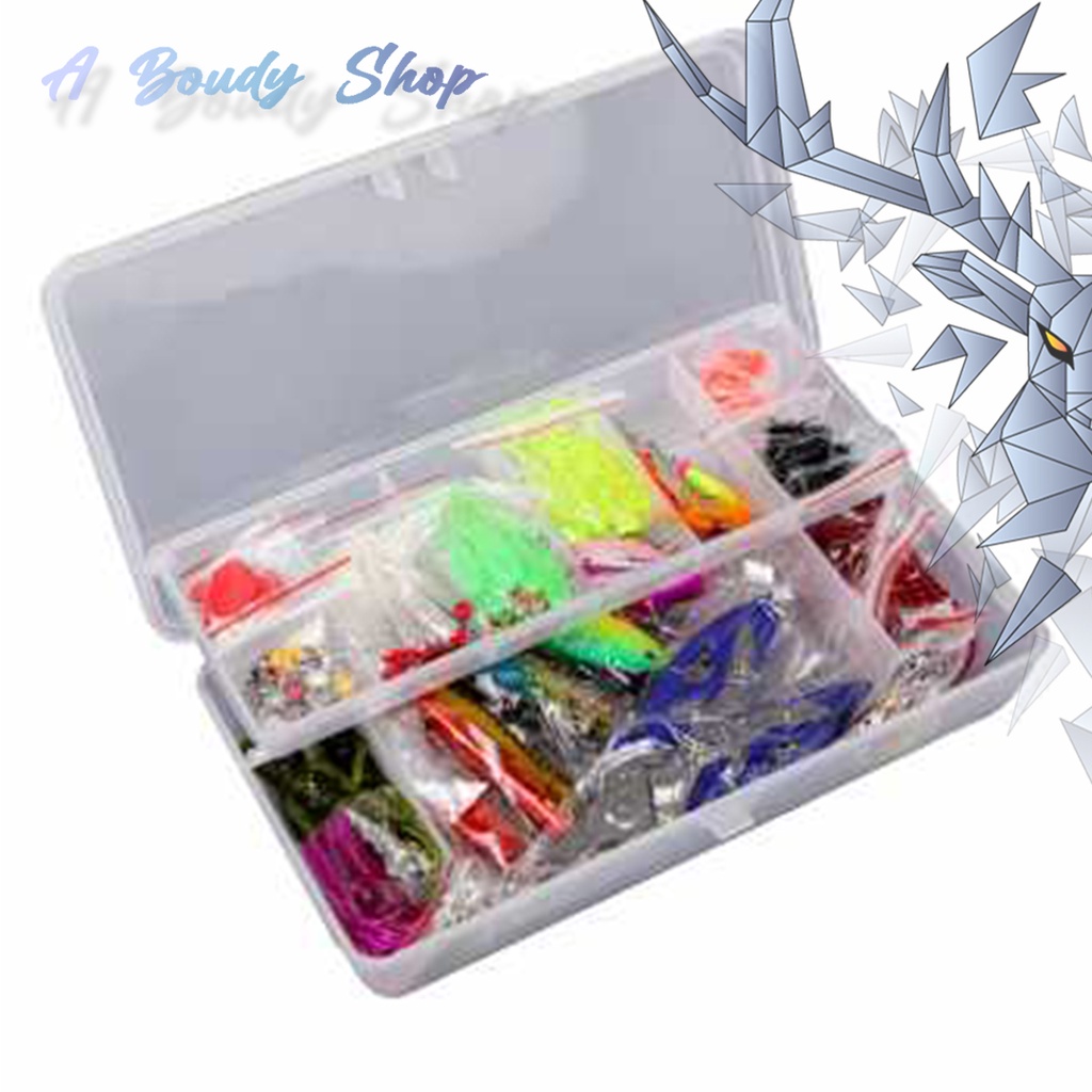 Umpan Pancing Tiruan Ikan Set Fishing Bait Kit 109 Pcs Lixada Tang Bentuk Katak Cumi Udang Cacing La