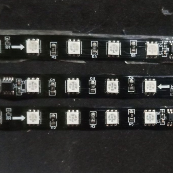 LED strip Ws 2811 Strobo kaca running RGB meteor jalur lawan arah