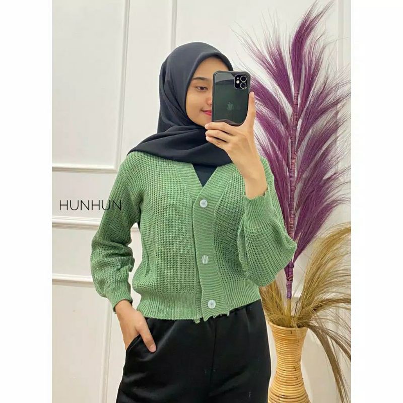 PRILLY CARDI CROP RAJUT WANITA(12 GET) /MIDI KARDIGAN /