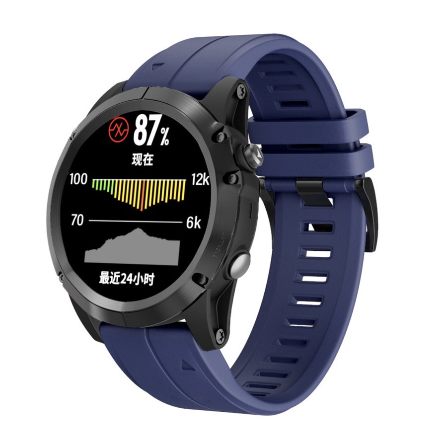 EQF Strap Garmin Fenix 7X 51mm - Tali Jam Quick Fit 26mm Rubber Silikon