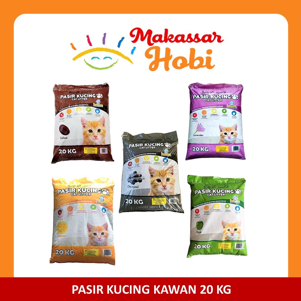 Pasir Kucing KAWAN 20kg 20 kg Cat Litter Pasir Gumpal Wangi