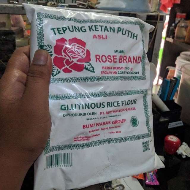 

Tepung Ketan Putih Merk Rosebrand Kemasan 500 gram