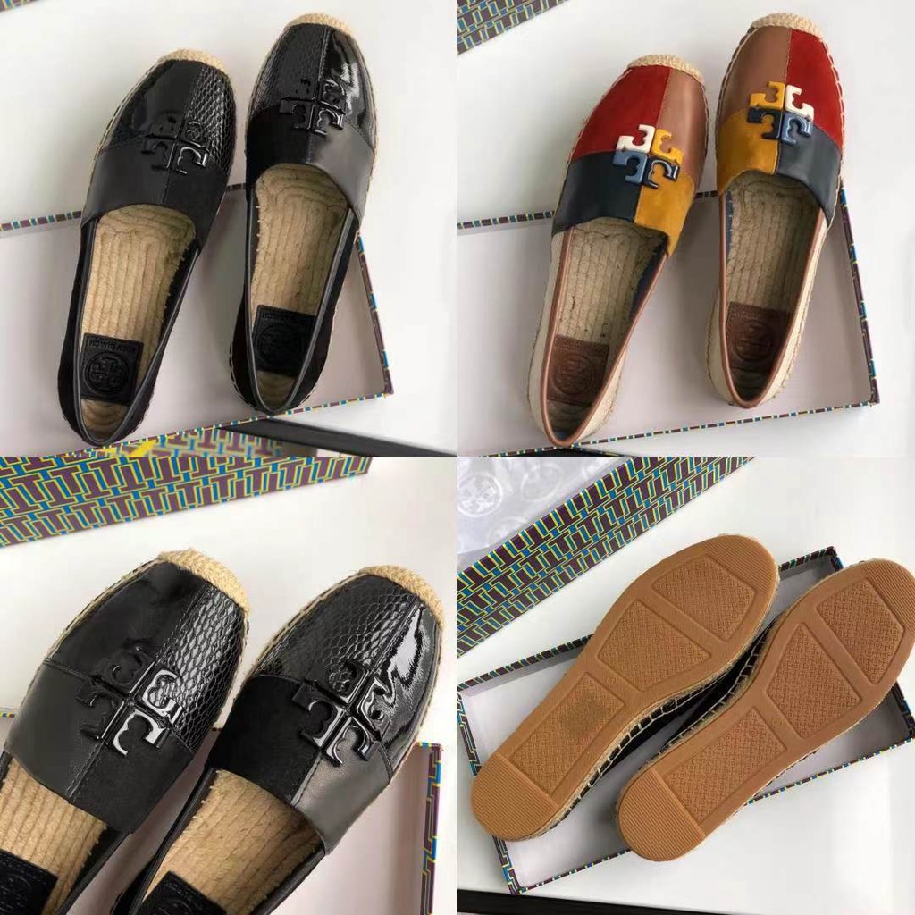 [Instant/Same Day]STB19-09   stb39     Original TB leather material lady's casual shoes flat shoes fisherman shoes   xie