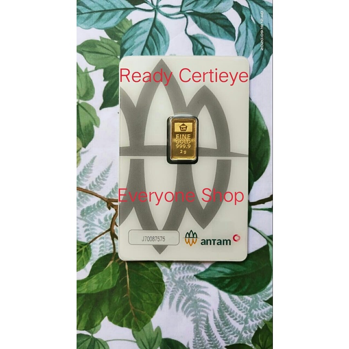 LOGAM MULIA EMAS ANTAM  CERTIEYE 1 GRAM TERBARU-2 gr
