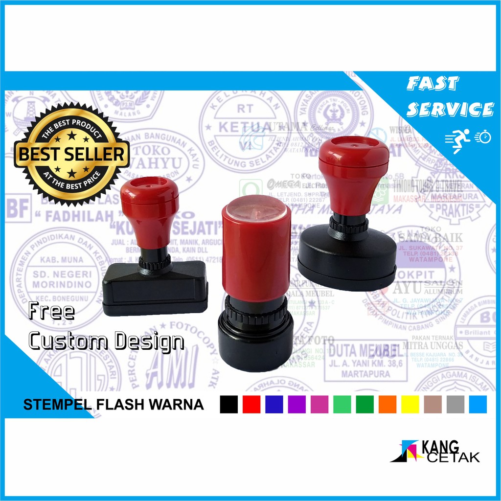 

STEMPEL FLASH GRATIS DESAIN LOGO & TULISAN