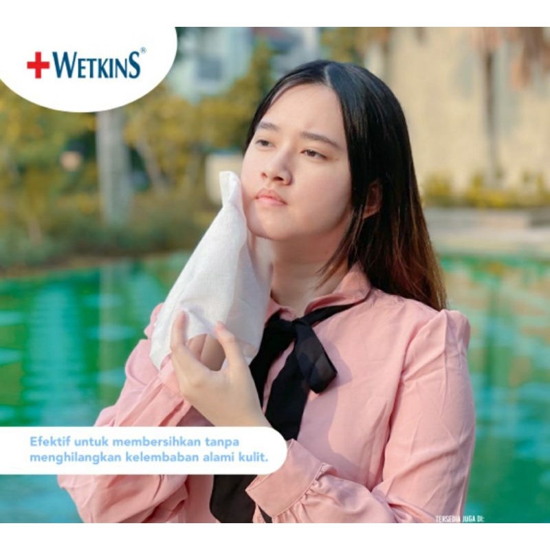 BUY 2 WETKINS WET TOWEL 18s/TISU BASAH FREE HANDSANITIZER 60ML + MASKER 10pcs