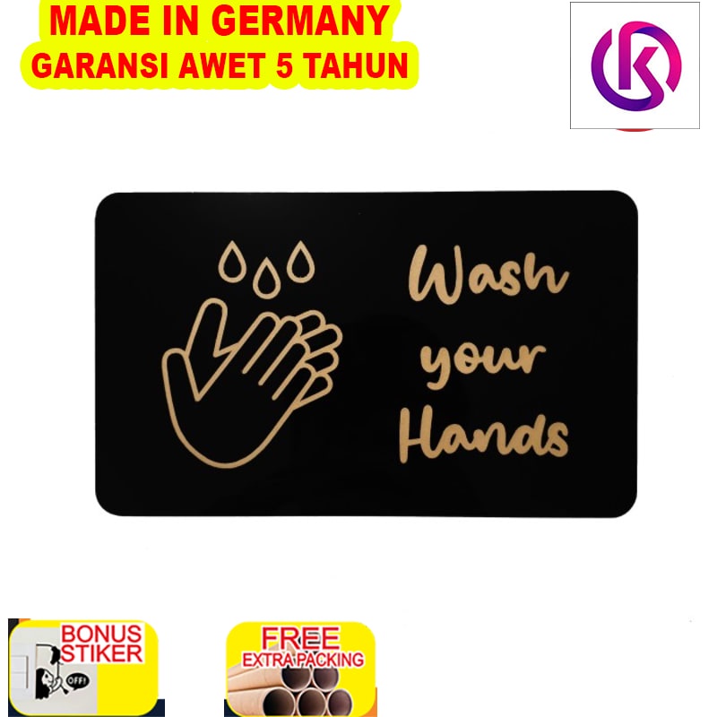 

Promo SIGNAGE TEMPEL - WASH YOUR HANDS AKRILIK GOLD - 20x12cm