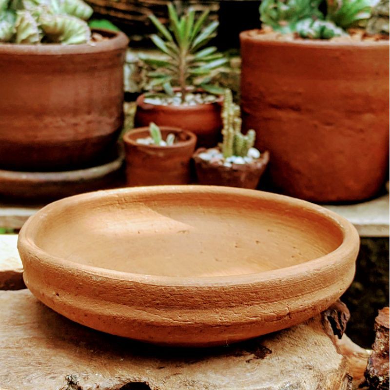 Tatakan Pot Tanaman Kaktus Sekulen Teracota Terracota Tanah Liat Gerabah Sedang Murah