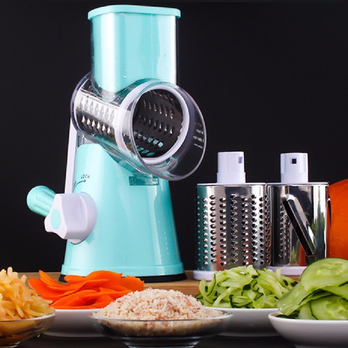 Alat Parut Keju Sayuran Buah Round Blades Slicer Putar - CW83651