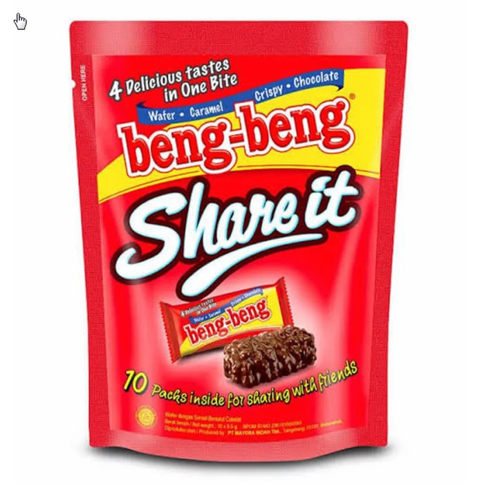 

Beng Beng Share It Wafer Caramel Chocolate Isi 10 Pack